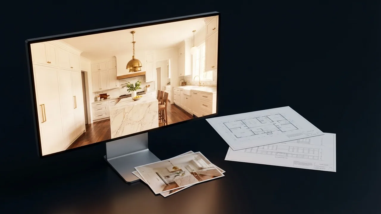 3D photorealistic kitchen render