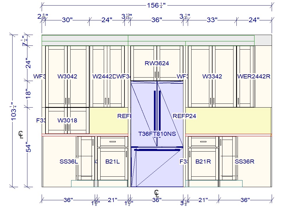 Kitchen wall elevation